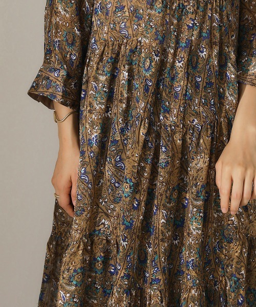 Bou Jeloud（ブージュルード）の「シアージャガード ティアードワンピース（ワンピース・レディース・ブラック/キャメル・38）」の10枚目の写真