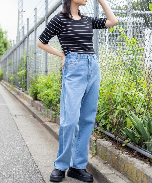 WEGO（ウィゴー）の「WEGO/サイドラインデニムパンツ（デニムパンツ・レディース・インディゴブルー・SMALL/MEDIUM）」の4枚目の写真