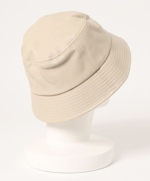 DONOBAN(ドノバン)の「合皮ダウンブリムバケットHAT(ハット・レディース・アイボリー/ブラック・ONESIZE)」の3枚目の写真