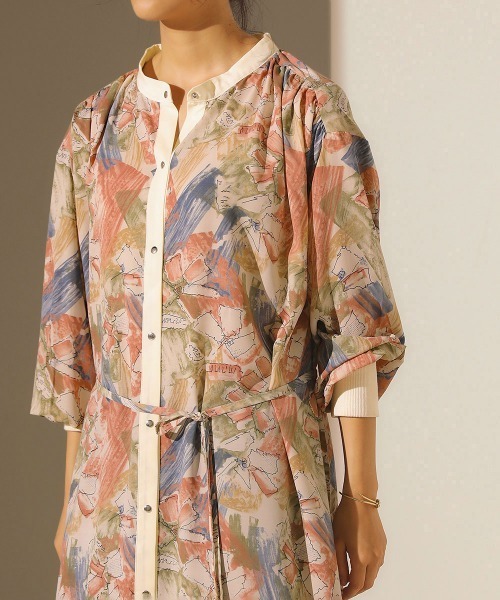 Bou Jeloud（ブージュルード）の「線描きプリントＯＰ（ワンピース・レディース・グリーン/ブルー・38）」の9枚目の写真