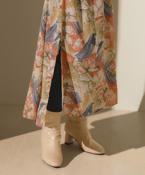 Bou Jeloud（ブージュルード）の「線描きプリントＯＰ（ワンピース・レディース・グリーン/ブルー・38）」の3枚目の写真