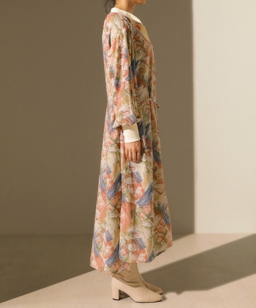 Bou Jeloud（ブージュルード）の「線描きプリントＯＰ（ワンピース・レディース・グリーン/ブルー・38）」の5枚目の写真