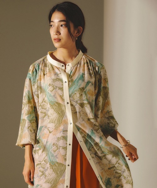 Bou Jeloud（ブージュルード）の「線描きプリントＯＰ（ワンピース・レディース・グリーン/ブルー・38）」の12枚目の写真