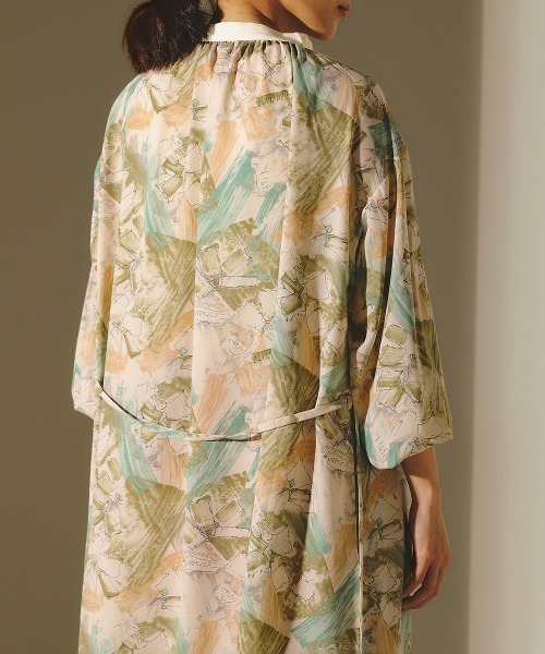 Bou Jeloud（ブージュルード）の「線描きプリントＯＰ（ワンピース・レディース・グリーン/ブルー・38）」の4枚目の写真