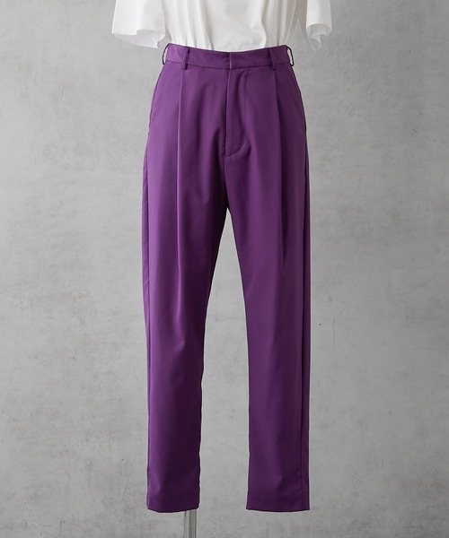 ear PAPILLONNER(イアパピヨネ)の「【SUM1 STYLE(スミ スタイル)】カラーパンツ(スラックス・レディース・レッド/パープル・FREE)」の6枚目の写真