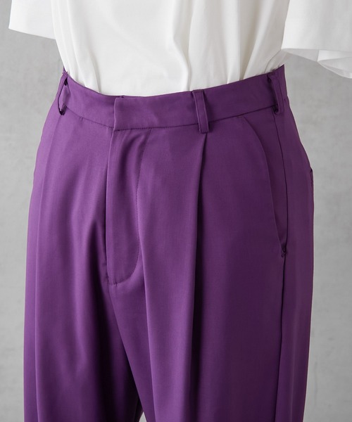 ear PAPILLONNER(イアパピヨネ)の「【SUM1 STYLE(スミ スタイル)】カラーパンツ(スラックス・レディース・レッド/パープル・FREE)」の9枚目の写真