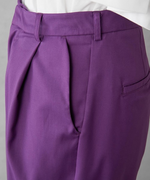 ear PAPILLONNER(イアパピヨネ)の「【SUM1 STYLE(スミ スタイル)】カラーパンツ(スラックス・レディース・レッド/パープル・FREE)」の10枚目の写真