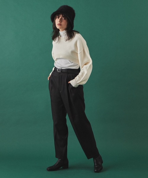 LUCY（ルーシー）の「LUCY/2TACK TAPERED SLACKS（スラックス・メンズ・ブラック/グレイッシュベージュ・MEDIUM/LARGE）」の13枚目の写真