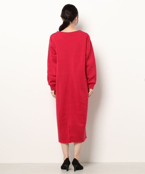 RANAN(ラナン)の「ふかふかあったか!裏起毛シンプルワンピ(ワンピース・レディース・ネイビー/レッド/チャコール/ブラック/エメラルド/アイボリー/ホワイト系1/レッド系1/グレー系1/ネイビー系1/ブラック系1・LL/M/L)」の12枚目の写真