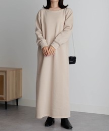 ふかふかあったか!裏起毛シンプルワンピ