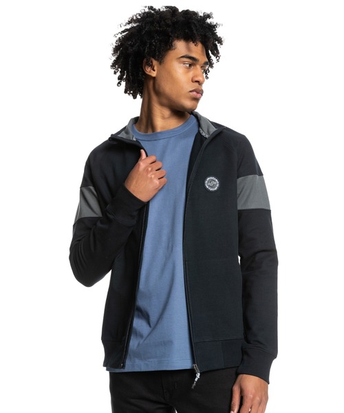 Quiksilver(クイックシルバー)の「MYSTIC FZ/クイックシルバージップアップフリース(その他トップス・メンズ・ブラック/ネイビー・SMALL/MEDIUM)」の2枚目の写真