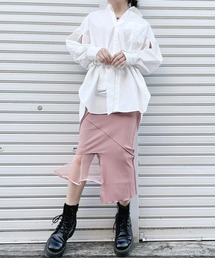 lilLilly | ドッキングスリットシャツワンピース(シャツ/ブラウス)