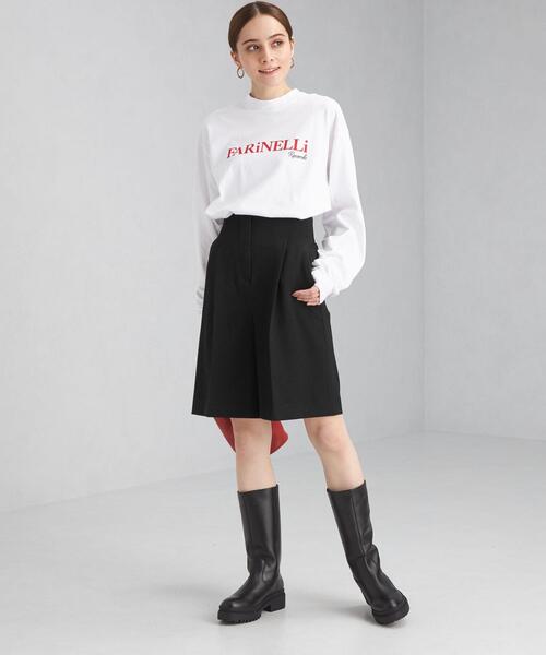green label relaxing(グリーンレーベルリラクシング)の「センター プレス ショーツ -ウォッシャブル-(その他パンツ・レディース・ブラック/ブラウン・S/M)」の5枚目の写真