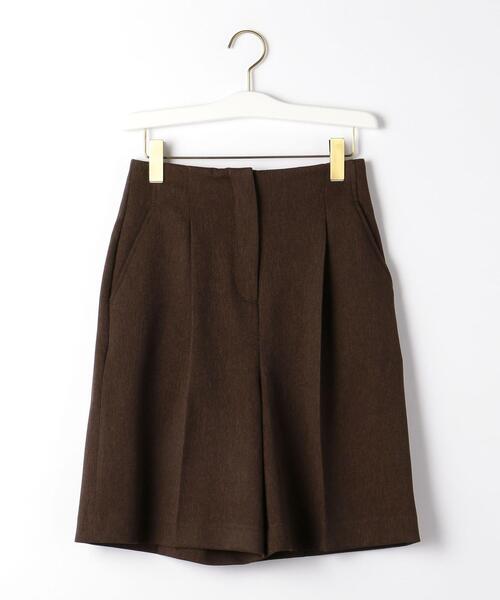 green label relaxing(グリーンレーベルリラクシング)の「センター プレス ショーツ -ウォッシャブル-(その他パンツ・レディース・ブラック/ブラウン・S/M)」の7枚目の写真