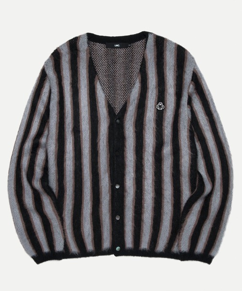 LMCの「【LMC】VERTICAL STRIPED MOHAIR CARDIGAN / エルエムシー バーティカル ストライプ モヘア カーディガン（カーディガン/ボレロ・メンズ・ブラック・1/2）」の8枚目の写真