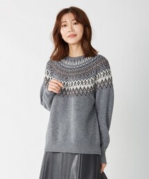 【洗える】AIR WOOL FAIRILE ニット