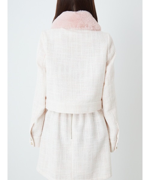 Ank Rouge(アンクルージュ)の「ツイードブルゾン(ブルゾン・レディース・ブラック/オフホワイト/ピンク・M)」の12枚目の写真