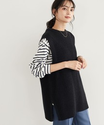 CRAFT STANDARD BOUTIQUE | クルーネック片畦ニットベスト　＊◇(ベスト)
