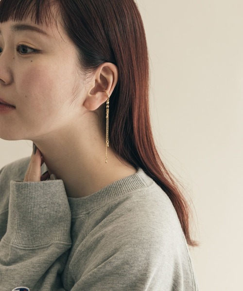 SMELLY（スメリー）の「ダブルチェーンイヤカフ（イヤーカフ・レディース・シルバー/ゴールド・-）」の3枚目の写真