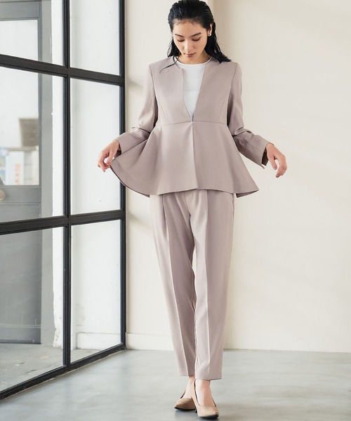 美品☆moca プラステ アーチーブス ノーカラー パンツスーツ セレモニー riomaru-shop_23120805st