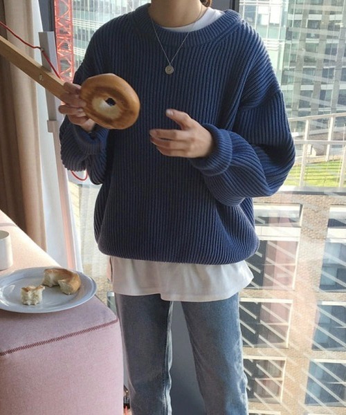 Chaco closet（チャコ クローゼット）の「ボリュームニットプルオーバー（ニット/セーター・レディース・パープル/ブラウン/レッド/イエロー/ブルー/グリーン/アイボリー・FREE）」の11枚目の写真