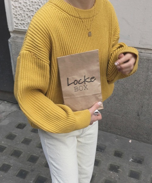 Chaco closet（チャコ クローゼット）の「ボリュームニットプルオーバー（ニット/セーター・レディース・パープル/ブラウン/レッド/イエロー/ブルー/グリーン/アイボリー・FREE）」の13枚目の写真