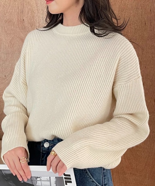 Chaco closet（チャコ クローゼット）の「ボリュームニットプルオーバー（ニット/セーター・レディース・パープル/ブラウン/レッド/イエロー/ブルー/グリーン/アイボリー・FREE）」の22枚目の写真