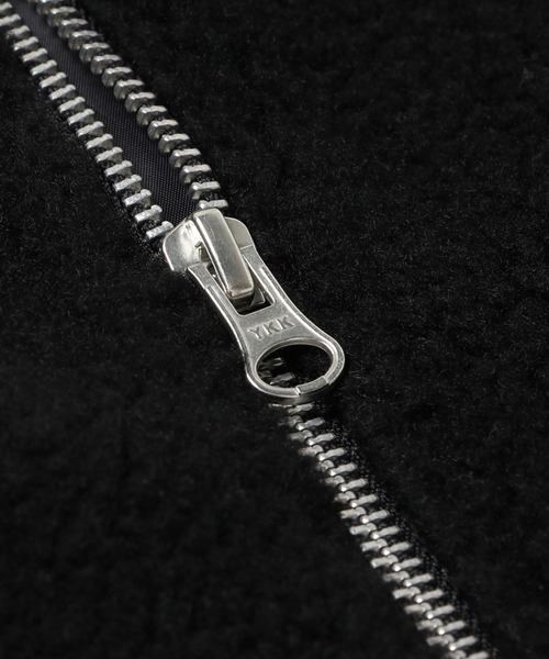 NO NEED(ノーニード)の「【メディア紹介商品】ロングスリーブ袖ラインビッグシルエットボアフードブルゾン /オーバーサイズ/配色ライン/(ブルゾン・メンズ・ライトグレー/ブラック/ダークグリーン/オリーブ・フリ-)」の8枚目の写真