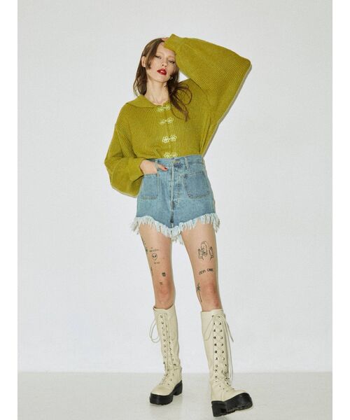 jouetie（ジュエティ）の「セーラーカラーニット（ニット/セーター・レディース・ブラック/レッド/グリーン/アイボリー・MEDIUM）」の10枚目の写真