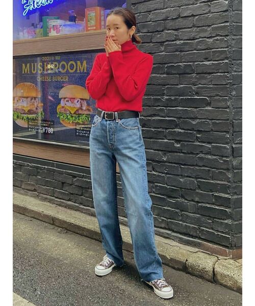 Ungrid（アングリッド）の「ウォッシャブルタートルニット（ニット/セーター・レディース・イエロー/ブルー/パープル/レッド/アイボリー/ブラック・FREE）」の17枚目の写真