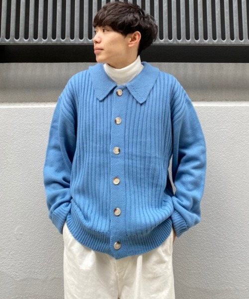 anown（アノン）の「ニットポロカーディガン【ファッションインフル