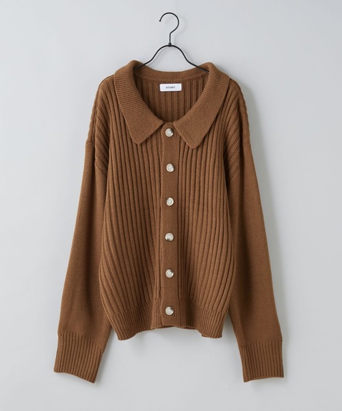 anown（アノン）の「ニットポロカーディガン【ファッションインフルエンサーRyo×anown限定コラボ】（カーディガン/ボレロ・メンズ・ブラック/ブラウン/ブルー・M/L）」の17枚目の写真