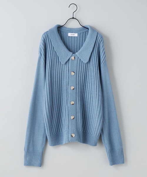 anown（アノン）の「ニットポロカーディガン【ファッションインフルエンサーRyo×anown限定コラボ】（カーディガン/ボレロ・メンズ・ブラック/ブラウン/ブルー・M/L）」の19枚目の写真