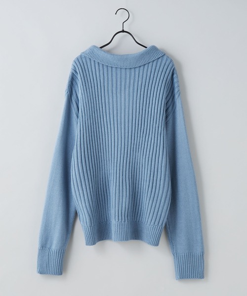 anown（アノン）の「ニットポロカーディガン【ファッションインフルエンサーRyo×anown限定コラボ】（カーディガン/ボレロ・メンズ・ブラック/ブラウン/ブルー・M/L）」の20枚目の写真