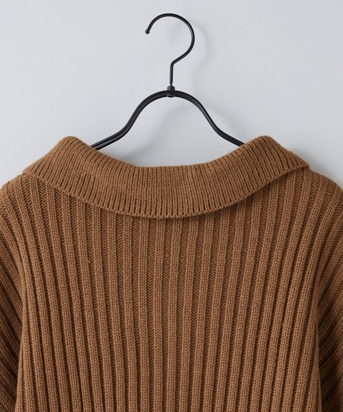 anown（アノン）の「ニットポロカーディガン【ファッションインフルエンサーRyo×anown限定コラボ】（カーディガン/ボレロ・メンズ・ブラック/ブラウン/ブルー・M/L）」の22枚目の写真