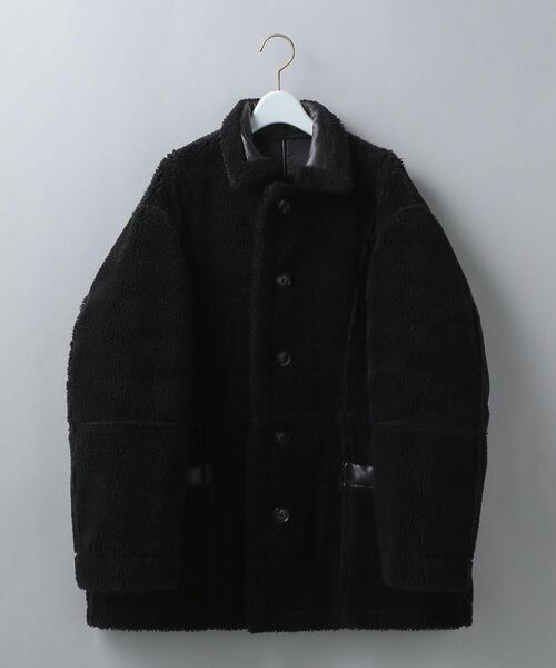 6(ROKU)＞FAKE LEATHER BOA JACKET COAT/コート その他アウター 
