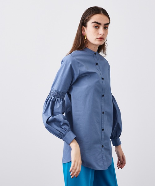 UNITED TOKYO（ユナイテッドトウキョウ）の「ケープコンビボリュームブラウスセット（シャツ/ブラウス・レディース・ブラック/オフホワイト/ブルー・FREE）」の13枚目の写真