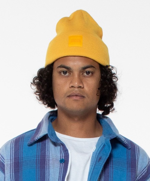 UNION（UNION TOKYO）（ユニオン）の「FINE GAUGE BEANIE WITH 6 WAY T UNION ユニオン ビーニー ニット帽（ニットキャップ/ビーニー・メンズ・ブラック/イエロー・FREE）」の15枚目の写真