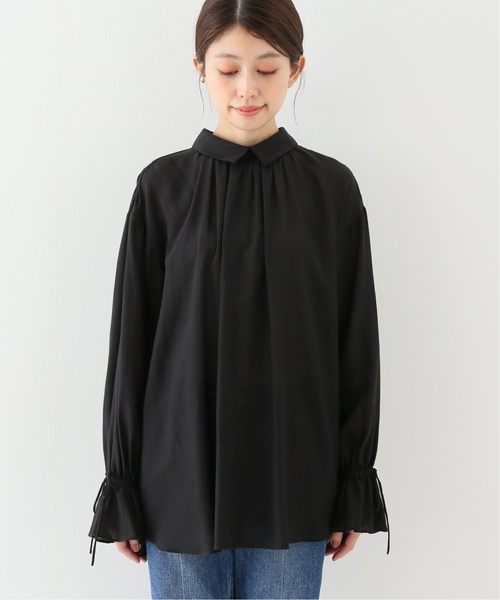 IENA - SLOBE IENA♡今季 即完売 スカラップ ブラウス セール】コットンボイルラッフルスリーブブラウス【手洗い可能