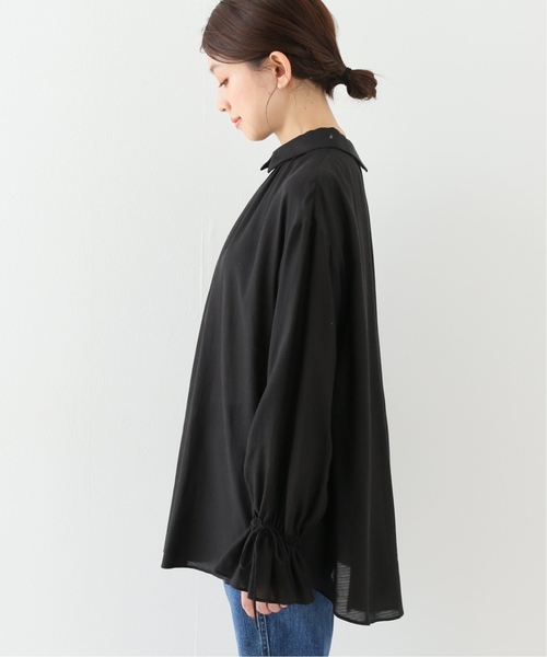 SLOBE IENA(スローブイエナ)の「《WEB限定/追加》ドビースモールカラーブラウス◆(シャツ/ブラウス・レディース・ホワイト/ブラック・FREE)」の12枚目の写真