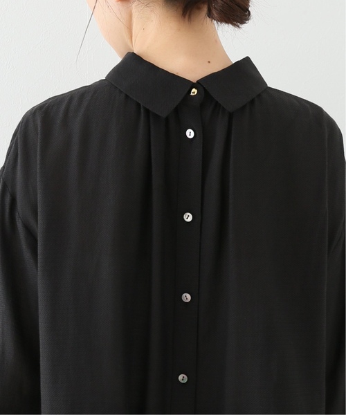 SLOBE IENA(スローブイエナ)の「《WEB限定/追加》ドビースモールカラーブラウス◆(シャツ/ブラウス・レディース・ホワイト/ブラック・FREE)」の9枚目の写真