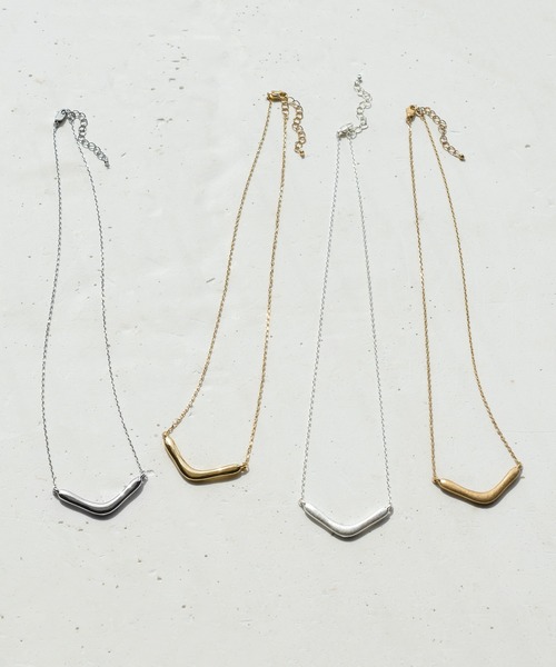 GOLDY（ゴールディ）の「"V"シェイプ メタルバー ネックレス（ネックレス・レディース・その他2/その他1/シルバー/ゴールド・FREE）」の10枚目の写真