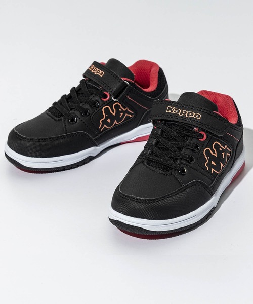 Kappa(カッパ)の「【JUNIOR】Kappa(カッパ)LOGO KASH EV KID SHOES(スニーカー・キッズ・ピンク/オレンジ・33/35/34/29/31/32/30/28)」の2枚目の写真