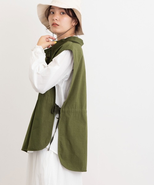 POU DOU DOU（プードゥドゥ）の「ウェザーレトロミリタリーベスト（ベスト・レディース・ネイビー/カーキ/キナリ・3）」の5枚目の写真