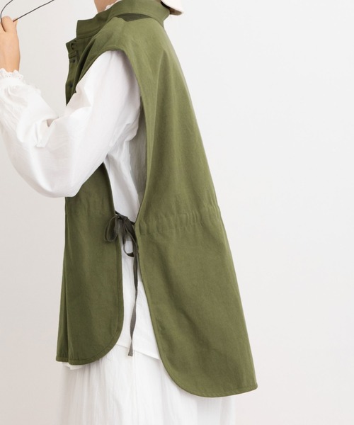 POU DOU DOU（プードゥドゥ）の「ウェザーレトロミリタリーベスト（ベスト・レディース・ネイビー/カーキ/キナリ・3）」の8枚目の写真