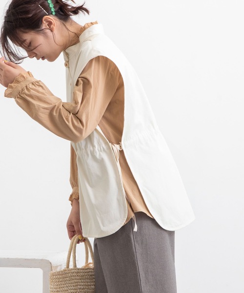 POU DOU DOU（プードゥドゥ）の「ウェザーレトロミリタリーベスト（ベスト・レディース・ネイビー/カーキ/キナリ・3）」の16枚目の写真