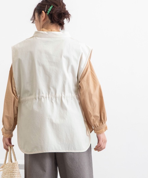 POU DOU DOU（プードゥドゥ）の「ウェザーレトロミリタリーベスト（ベスト・レディース・ネイビー/カーキ/キナリ・3）」の17枚目の写真