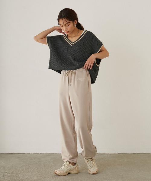 179/WG（イチナナキュウダブルジー）の「配色釦スウェットジョガーパンツ（スウェットパンツ・レディース・チャコールグレー/グレー/グリーン・MEDIUM）」の22枚目の写真