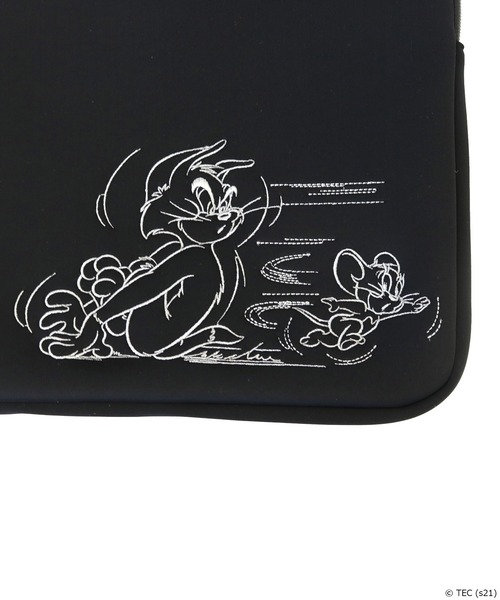 Tom&Jerry(トムアンドジェリー)の「【公式】トムとジェリー 刺繍PCケース(PC・タブレットケース・レディース・ベージュ/ブラック・FREE)」の10枚目の写真