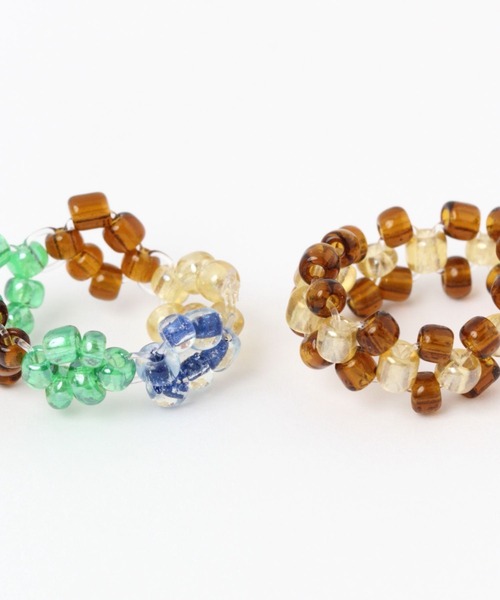 Me%（ミィパーセント）の「☆3点セット☆アミアミセットリング（リング・レディース・グリーン系その他/ホワイト系その他/ピンク系その他・FREE）」の5枚目の写真